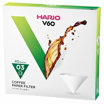 HARIO ハリオ V60ペーパーフィルター02 40枚×10 VCF-03-40W【メーカー直送：代金引換不可：同梱不可】【北海道・沖縄・離島は配達不可】