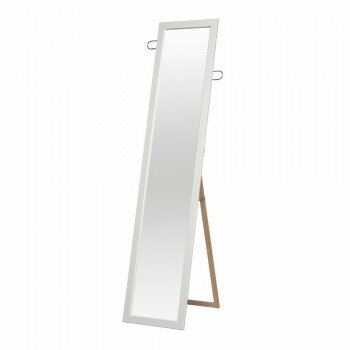 ines(アイネス) ※受注生産 フック付スタンドミラー WH・ホワイト SEN-021【メーカー直送：代金引換不可：同梱不可】【北海道・沖縄・離島は配達不可】