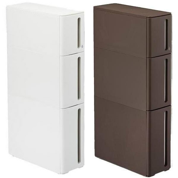 storanti(ストランティ)　プラスチックすきま収納ラック　ドロアーB　W170×D450×H850mm　ホワイト・DB-0111WH【メーカー直送：代金引換不可：同梱不可】【北海道・沖縄・離島は配達不可】