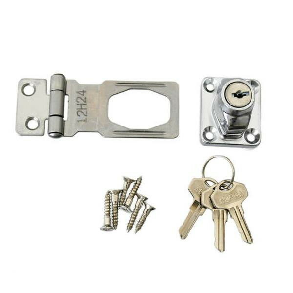 J-458 鍵付掛金錠 60mm ステンレス 3本キー 00071458-001【メーカー直送：代金引換不可：同梱不可】【北海道・沖縄・離島は配達不可】