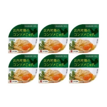 こまち食品 比内地鶏のコンソメじゅれ 6缶セット【メーカー直送：代金引換不可：同梱不可】【北海道・沖縄・離島は配達不可】