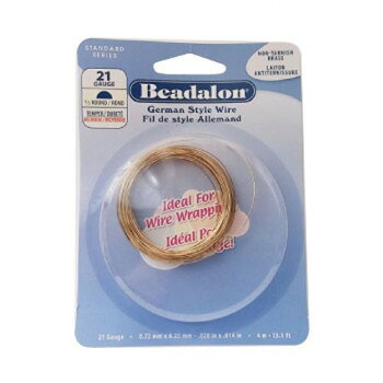 Beadalon(ビーダロン) ハーフラウンドワイヤー ノンターニッシュブラス 0.72mm×4m 21【配送方法:メール便/同梱不可/代引不可/日時指定不可】【北海道・沖縄・離島は配達不可】