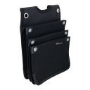 DBLTACT 帆布電工袋3段 ブラック DTH-03-BK 582411【メーカー直送:代金引換不可:同梱不可】【北海道・沖縄・離島は配達不可】