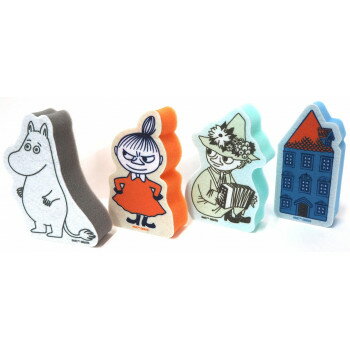 樂天商城 - MOOMIN　不織布スポンジ　4個セット【メーカー直送：代金引換不可：同梱不可】【北海道・沖縄・離島は配達不可】