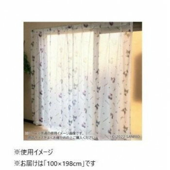 サンリオ クロミ マイメロディ 真夜中のメロクロ レースカーテン2枚セット 100×198cm SB-618-S【メーカー直送:代金引換不可:同梱不可】【北海道...