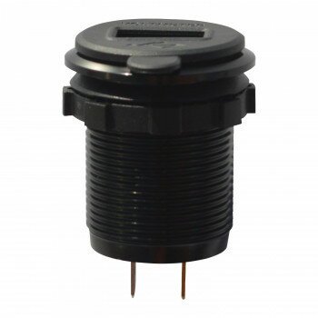 リード工業 アイマーシリーズ アルミUSB充電ソケット ブラック KS259A【メーカー直送：代金引換不可：同梱不可】【北海道・沖縄・離島は配達不可】