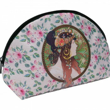 ユーパワー 名画マルチポーチ ミュシャ「ブルネット」 AU-00811【配送方法:メール便/同梱不可/代引不可..