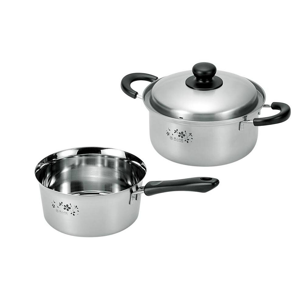 燕人の匠　桜吟　そそぎやすい鍋　18cm　＆　両手鍋　20cm　ETS-800【メーカー直送：代金引換不可：同梱不可】【北海道・沖縄・離島は配達不可】