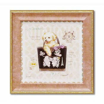 ミニゲル アートフレーム チャド バレット「ビション パピー パース」 CB-02006【メーカー直送：代金引換不可：同梱不可】【北海道・沖縄・離島は配達不可】