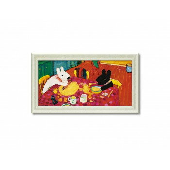 リサとガスパール ミュージアムフレーム「おかしづくり」 Lワイド GL-10057【メーカー直送：代金引換不可：同梱不可】【北海道・沖縄・離島は配達不可】