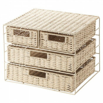 ペーパーバスケット 収納ボックス アイボリー CH-407BG【メーカー直送：代金引換不可：同梱不可】【北海道・沖縄・離島は配達不可】