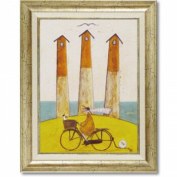 樂天商城 - ユーパワー Sam Toft サム トフト アートフレーム 「海辺のサイクリング」 ST-08009【メーカー直送：代金引換不可：同梱不可】【北海道・沖縄・離島は配達不可】