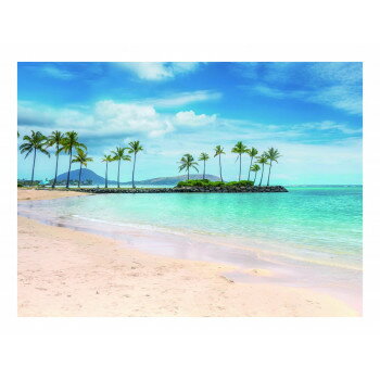 ガラスアートピクチャー KAHALA HILTON BEACH DE010290【メーカー直送：代金引換不可：同梱不可】【北海道・沖縄・離島は配達不可】