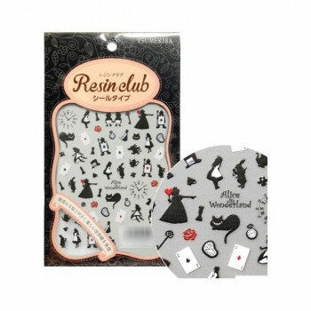 レジンクラブ　レジンシール　アリス　(両面印刷)　RC-ALI-101【配送方法:メール便/同梱不可/代引不可/日時指定不可】【北海道・沖縄・離島は配達不可】