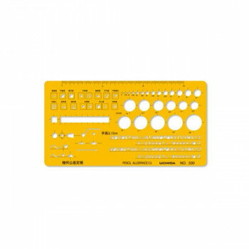 テンプレート No.330M 幾何公差定規 1-843-1808【配送方法:メール便/同梱不可/代引不可/日時指定不可】【北海道・沖縄・離島は配達不可】