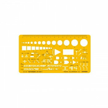 テンプレート No.867 電子科用定規 012-0022【配送方法:メール便/同梱不可/代引不可/日時指定不可】【北海道・沖縄・離島は配達不可】