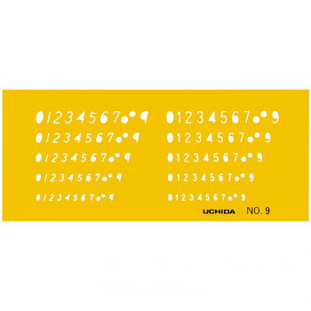 テンプレート　NO9　数字　1-843-1009【配送方法:メール便/同梱不可/代引不可/日時指定不可】【北海道・沖縄・離島は配達不可】