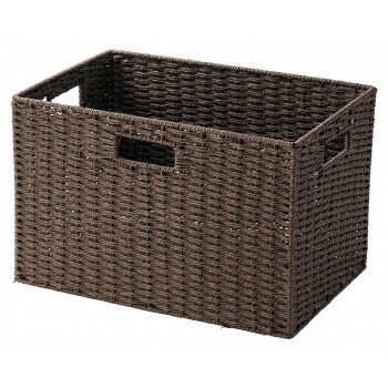 バスケット 持ち手付き ダークブラウン CH-408DBR L【メーカー直送：代金引換不可：同梱不可】【北海道・沖縄・離島は配達不可】
