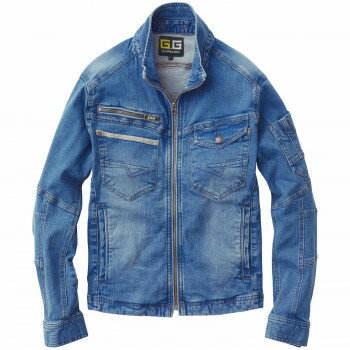 桑和 1092-00 デニムブルゾン Lサイズ ライトインディゴ(556) G.GROUND【メーカー直送：代金引換不可：同梱不可】【北海道・沖縄・離島は配達不可】