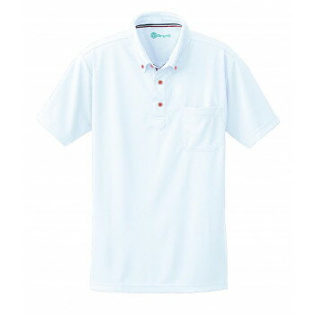 桑和 50391 半袖ボタンダウンポロシャツ(胸ポケット付き) Mサイズ ホワイト(0) SOWA【メーカー直送：代金引換不可：同梱不可】【北海道・沖縄・離島は配達不可】