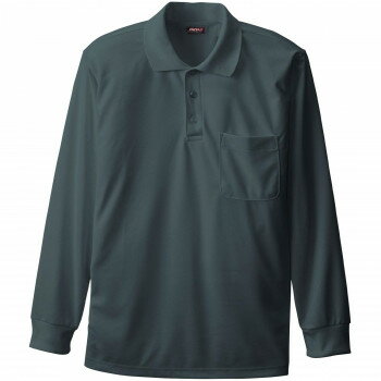 桑和 50390 長袖ポロシャツ(胸ポケット付き) 3Lサイズ チャコールグレー(23) SOWA【メーカー直送：代金引換不可：同梱不可】【北海道・..