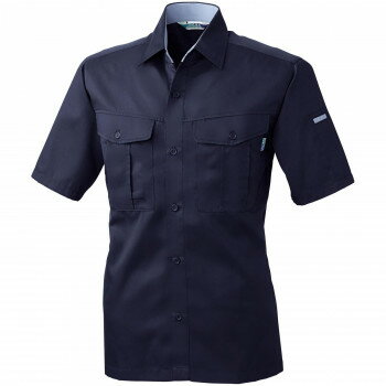 桑和 VA417 半袖シャツ Sサイズ ネイビー(1) VIVA SOWA【メーカー直送：代金引換不可：同梱不可】【北海道・沖縄・離島は配達不可】