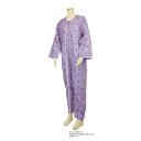 幸和製作所 テイコブ(TacaoF) エコノミー上下続き服 花柄パープル Lサイズ UW01-PP-L【メーカー直送:代金引換不可:同梱不可】【北海道・沖縄・離島は配達不可】