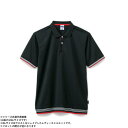ボンマックス MS3122 袖ラインリブポロシャツ(ポリジン加工) ブラック (16) サイズ:GL LIFEMAX【メーカー直送:代金引換不可:同梱不可】【北海道・沖縄・離島は配達不可】