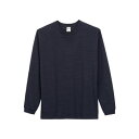 ボンマックス MS1168 スラブ長袖Tシャツ ネイビー (8) サイズ:L LIFEMAX【メーカー直送:代金引換不可:同梱不可】【北海道・沖縄・離島は配達不可】