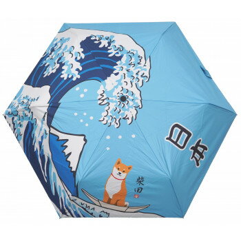 フレンズヒル 折りたたみ傘 オオナミシバタ ブルー JW-484-805【メーカー直送：代金引換不可：同梱不可】【北海道・沖縄・離島は配達不可】