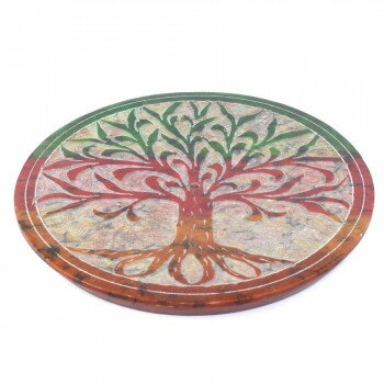 ソープストーン ラウンド香立て 生命の樹 13919841030【配送方法:メール便/同梱不可/代引不可/日時指定不可】【北海道・沖縄・離島は配達不可】