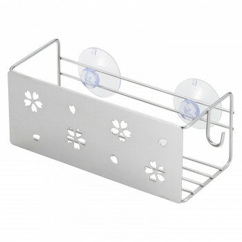 ※パッケージ、デザイン等は予告なく変更される場合があります。※画像はイメージです。商品タイトルと一致しない場合があります。吸盤式の洗剤＆スポンジラックです。フック付きなので、タワシなどを引っ掛けられます。サイズ全幅16.3cm×奥行き7.3cm×全高6.2cm個装サイズ：6.7×16.4×6.3cm重量約87g個装重量：92g素材・材質本体・板部:18-8ステンレス吸盤:塩化ビニール生産国日本広告文責:株式会社ホームセンターセブンTEL:0978-33-2811※パッケージ、デザイン等は予告なく変更される場合があります。※画像はイメージです。商品タイトルと一致しない場合があります。fk094igrjs