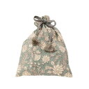 東京かんかん ブロックプリント巾着 セージ M20-2479SG【メーカー直送:代金引換不可:同梱不可】【北海道・沖縄・離島は配達不可】