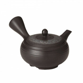 竹春黒ツバ丸蓋ラスター急須 Y543【メーカー直送：代金引換不可：同梱不可】【北海道・沖縄・離島は配達不可】