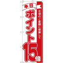 Nのぼり ポイント15倍赤 MTM W600×H1800mm 81215【メーカー直送:代金引換不可:同梱不可】【北海道・沖縄・離島は配達不可】(3)