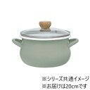 th ストクック IH対応ホーロークッキングポット20cm(グリーン) RB-3248【メーカー直送:代金引換不可:同梱不可】【北海道・沖縄・離島は配達不可】