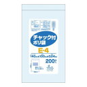 オルディ チャック付ポリ袋E-4 透明200P×40冊 206401【メーカー直送:代金引換不可:同梱不可】【北海道・沖縄・離島は配達不可】(3)