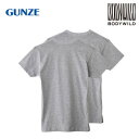 グンゼ インナーTシャツ BODYWILD 半袖 クルーネック 2枚組 グレーモク L BW5013A【メーカー直送:代金引換不可:同梱不可】【北海道・沖縄・離島は配達不可】(4)