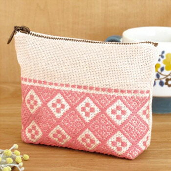 オリムパス　こぎんキット　こぎん26 (ベージュ)ポーチ 四つ花コ【メーカー直送：代金引換不可：同梱不可】【北海道・沖縄・離島は配達不可】