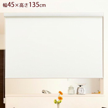 ロールスクリーン エクシヴ 幅45×高さ135cm 防炎無地オフホワイト L3557【メーカー直送：代金引換不可：同梱不可】【北海道・沖縄・離島は配達不可】