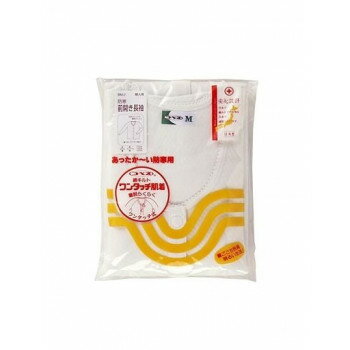 神戸生絲 紳士キルト前開き長袖(マジック付) M BM1 オフホワイト【メーカー直送：代金引換不可：同梱不可】【北海道・沖縄・離島は配達不可】