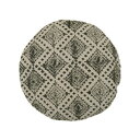 Fierte フィエルテ チェアパッド 02-19 ブロックプリント NA 35R×3cm【メーカー直送:代金引換不可:同梱不可】【北海道・沖縄・離島は配達不可】