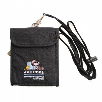 PEANUTS スヌーピー ネックウォレットJCブルーライン グレー【配送方法:メール便/同梱不可/代引不可/日時指定不可】【北海道・沖縄・離島は配達不可】