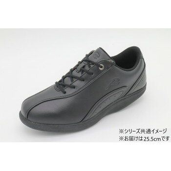 ウォーキングシューズ ロシオ RD スムースブラック 25.5cm【メーカー直送：代金引換不可：同梱不可】【北海道・沖縄・離島は配達不可】