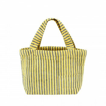 キルトミニトート ストライプブロックプリント イエロー 11725750517【メーカー直送：代金引換不可：同梱不可】【北海道・沖縄・離島は配達不可】