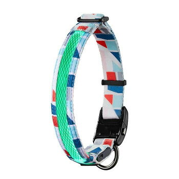 ルークラン ドッグネス LED首輪 XL モザイクブルー ペット用品【メーカー直送：代金引換不可：同梱不可】【北海道・沖縄・離島は配達不可】
