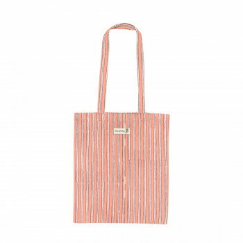 トートバッグ ストライプブロックプリント ピンク 11725750510【メーカー直送：代金引換不可：同梱不可】【北海道・沖縄・離島は配達不可】