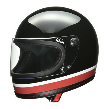 リード工業 Klein クライン レトロフルフェイスヘルメット レディース S(55-56cm未満) ブラック×レッド【メーカー直送：代金引換不可：同梱不可】【北海道・沖縄・離島は配達不可】