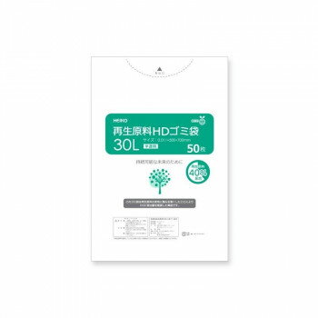 シモジマ HEIKO(ヘイコー) 006609511 再生原料HDゴミ袋 30L 半透明 50枚【メーカー直送:代金引換不可:同梱不可】【北海道・沖縄・離島は配達不可】