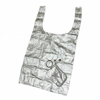 DAICO Pisoraro(ピソラロ) メタリックナイロンエコバッグ(大) シルバー PR120【メーカー直送：代金引換不可：同梱不可】【北海道・沖縄・離島は配達不可】